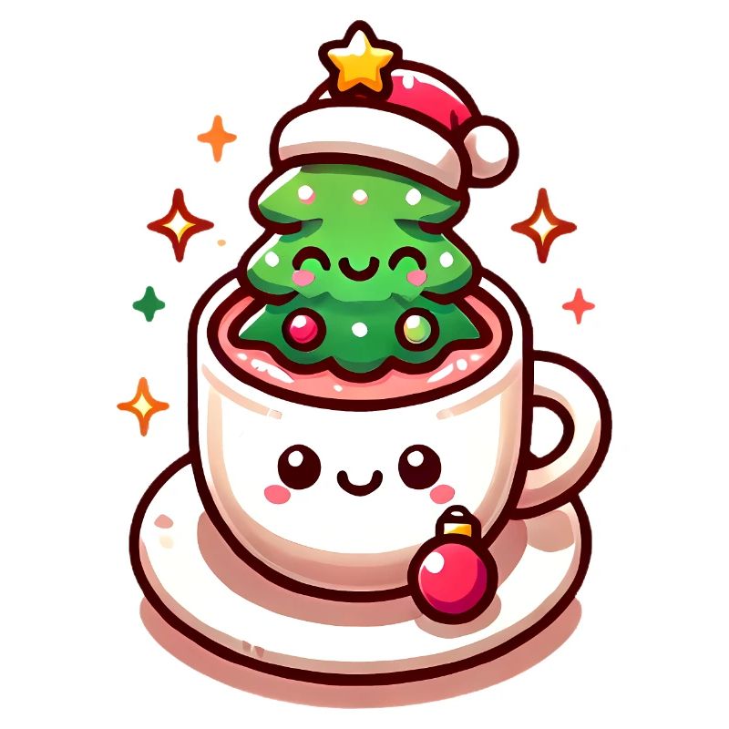 Festive Tree in Hot Cocoa Design