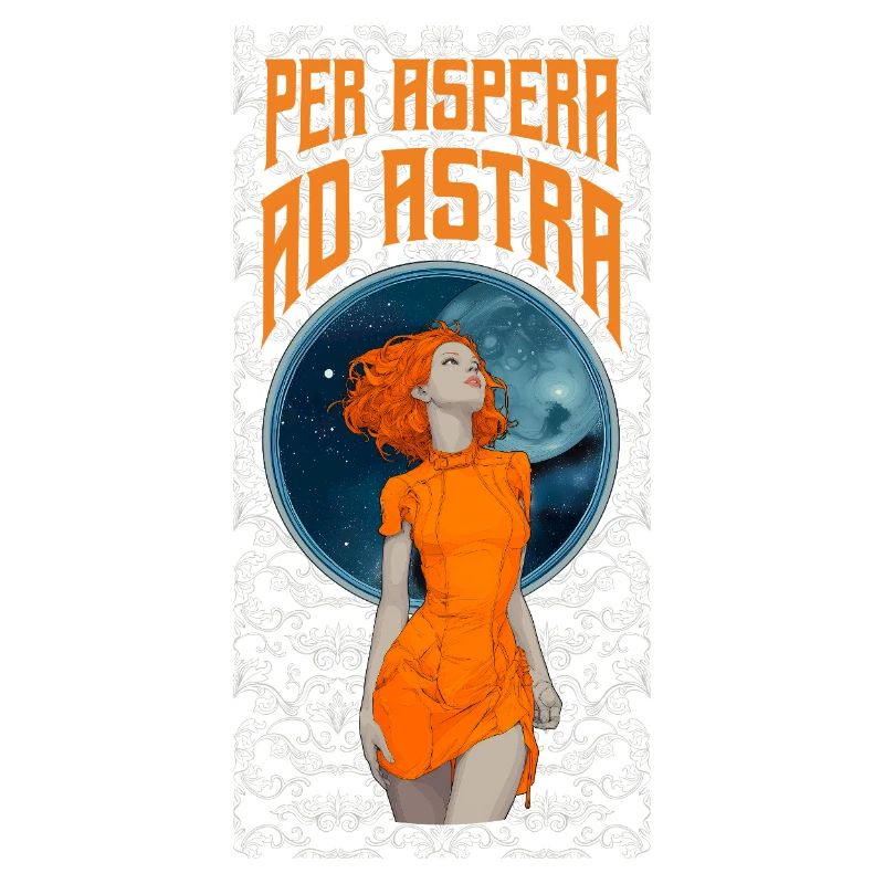 Retro Style Astro Lady - Per Aspera ad Astra