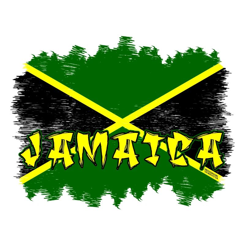 Design du drapeau graffiti jamaïcain