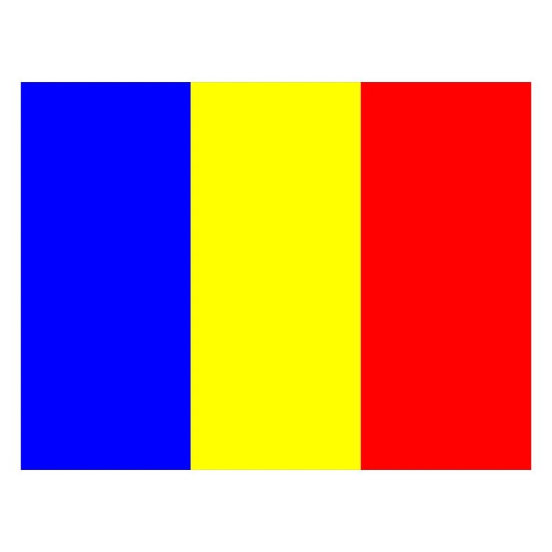 Drapeau de la Roumanie avec design de barre de couleur