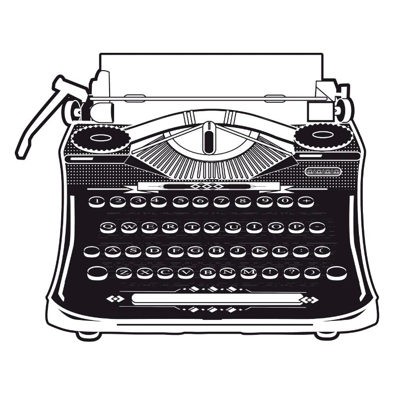 nostalgic antique typewriter in retro style