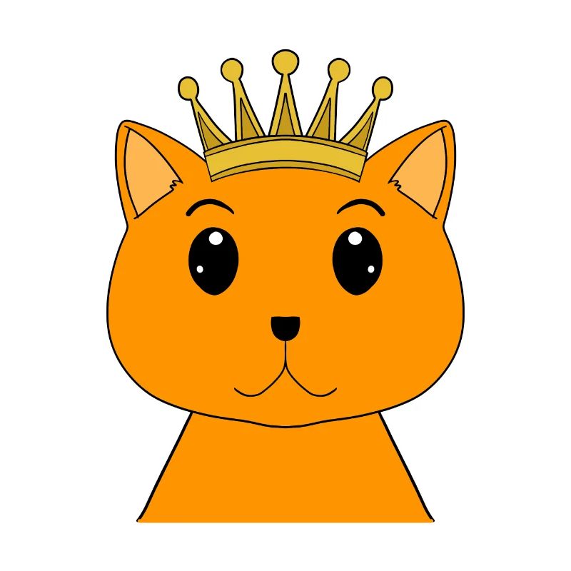 Chat avec couronne - Chat persan avec couronne