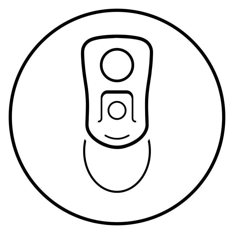 Can from above with large can flap