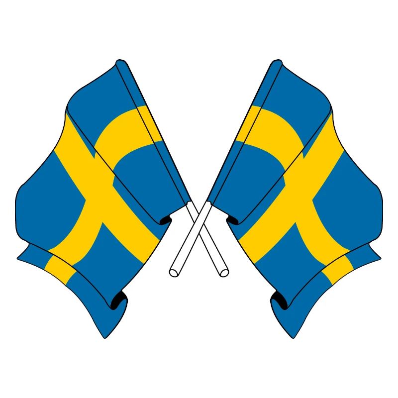 Two flags Sweden