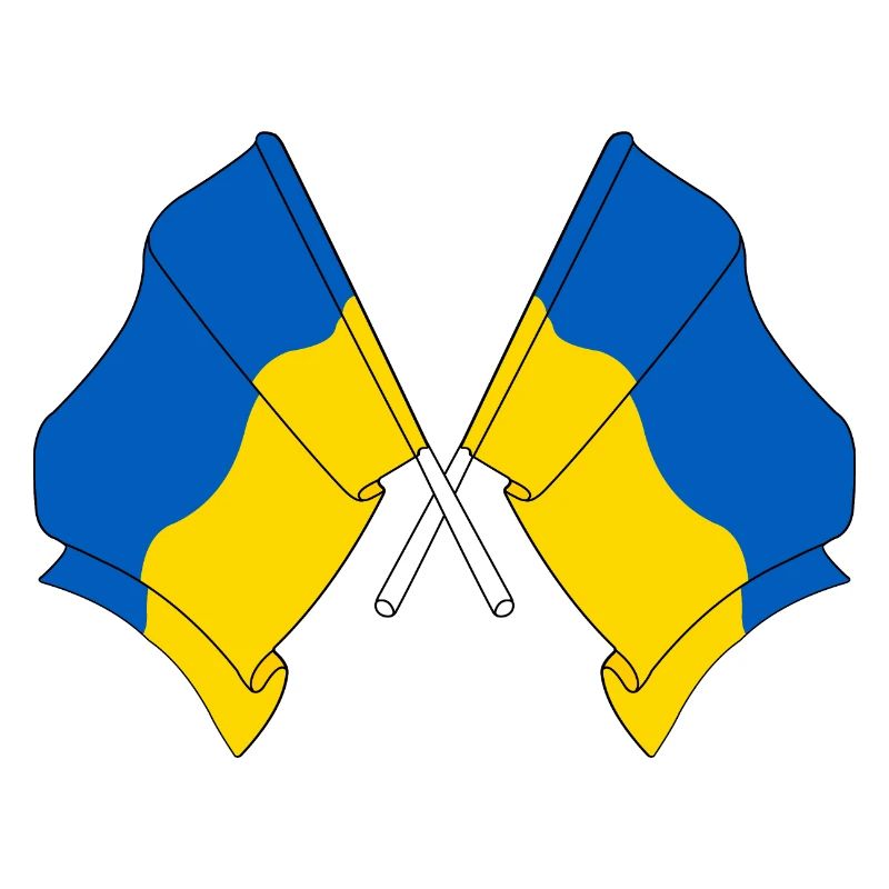 Two flags Ukraine