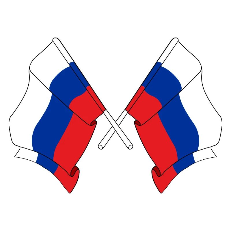 Deux drapeaux Russie