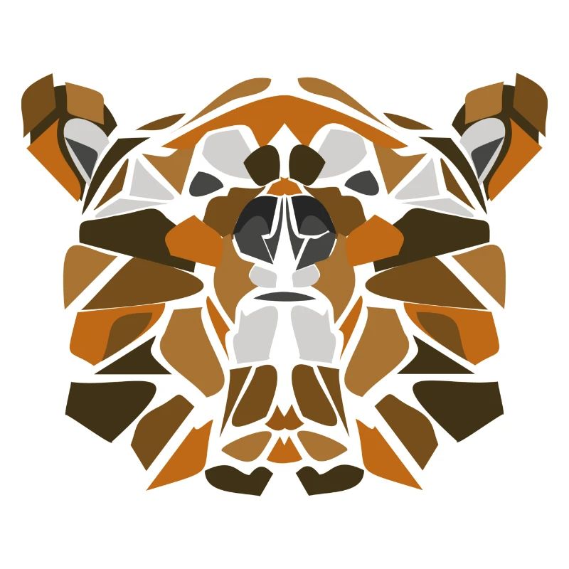 Geometric Bear Mosaic