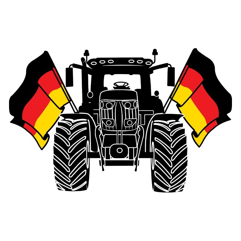 Tractor two flags Germany