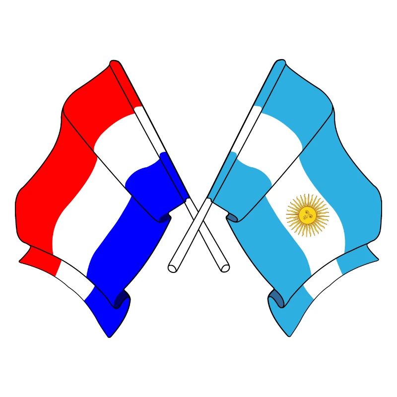 Drapeau des Pays-Bas et drapeau de l’Argentine