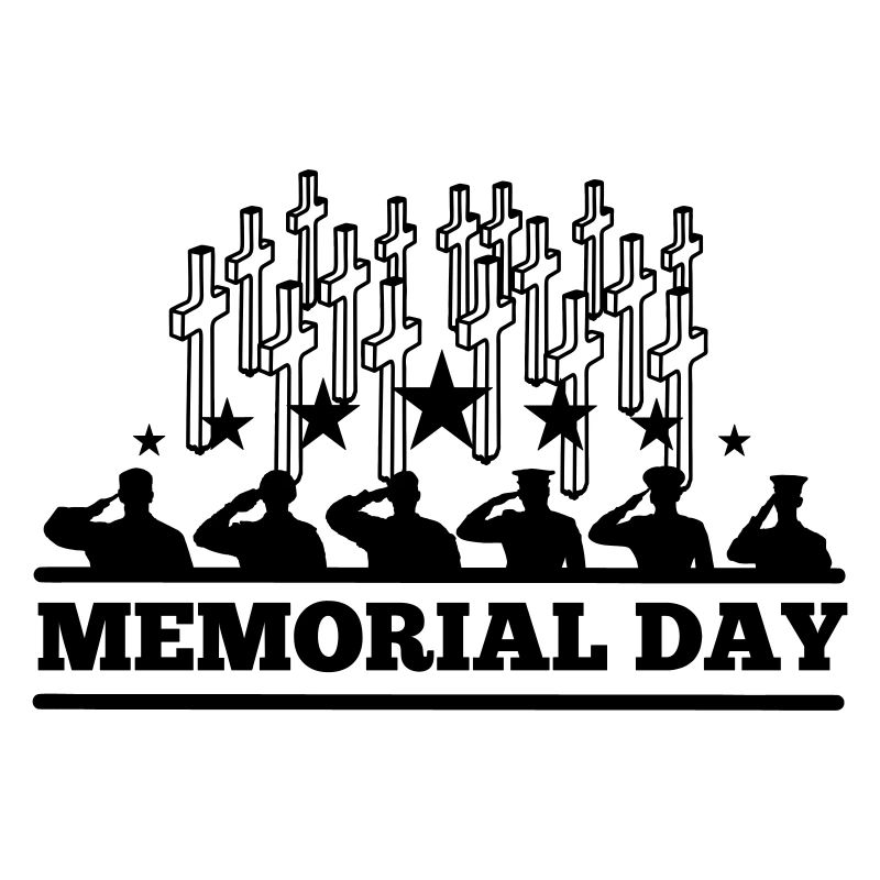 Respect cemetery text 'Memorial Day'