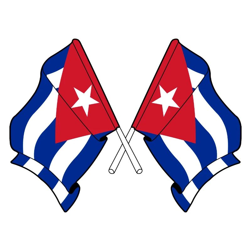 Two flags Cuba