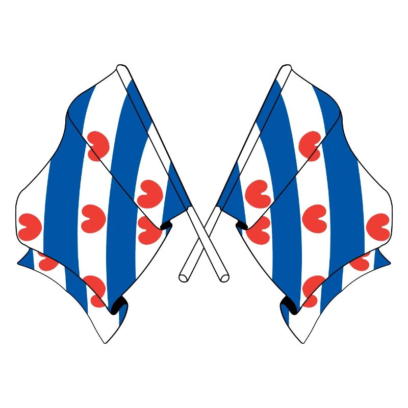 Deux drapeaux de la province de Frise