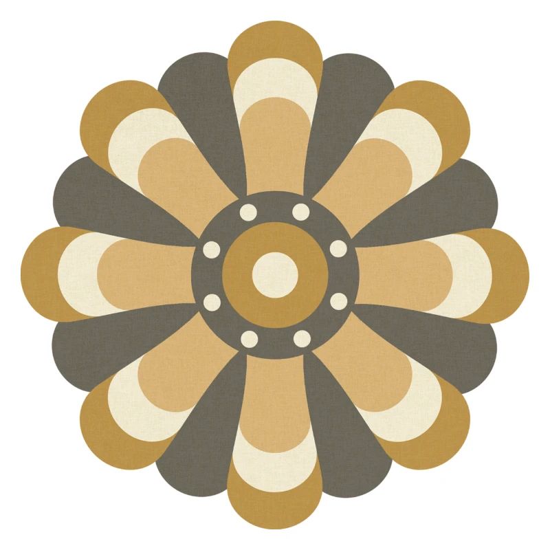 Fleur dorée et brune