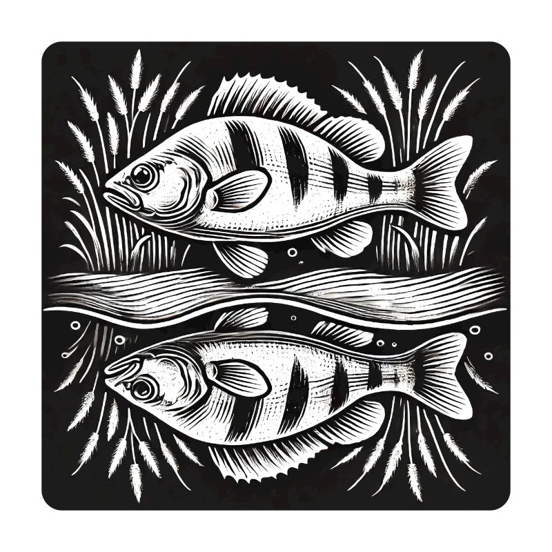 Perch fish angel design