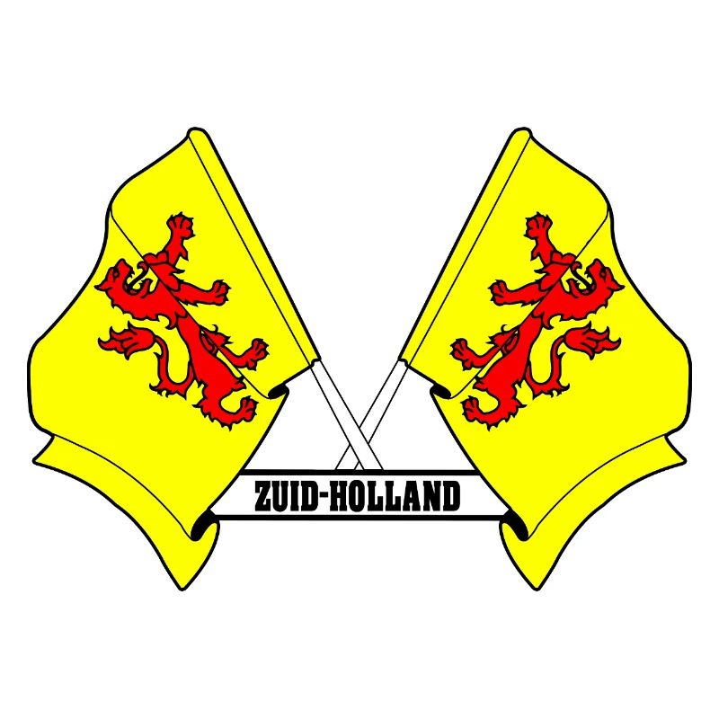 Two flags text SOUTH HOLLAND