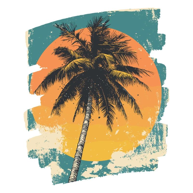 Palm Tree Sunset Summer Sun