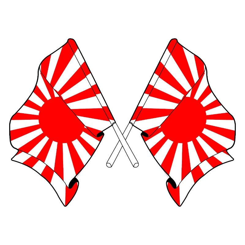 Drapeaux croisés du Soleil levant