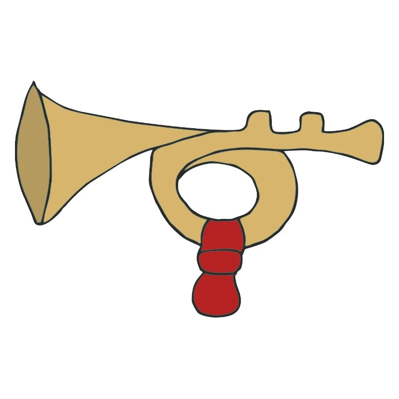 Vintage Trombone with Red Handle