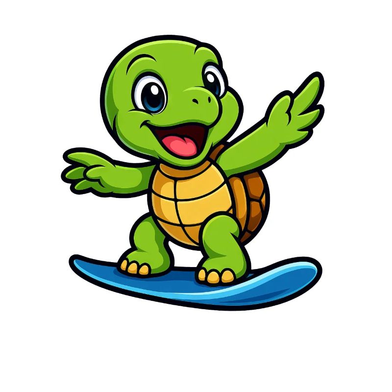Cool Turtle Surfer Beach Pool Summer Outfit