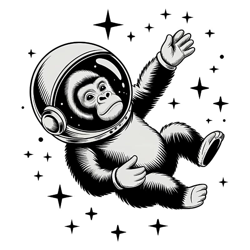 Un singe dans l'espace - Logo d'Astonomy