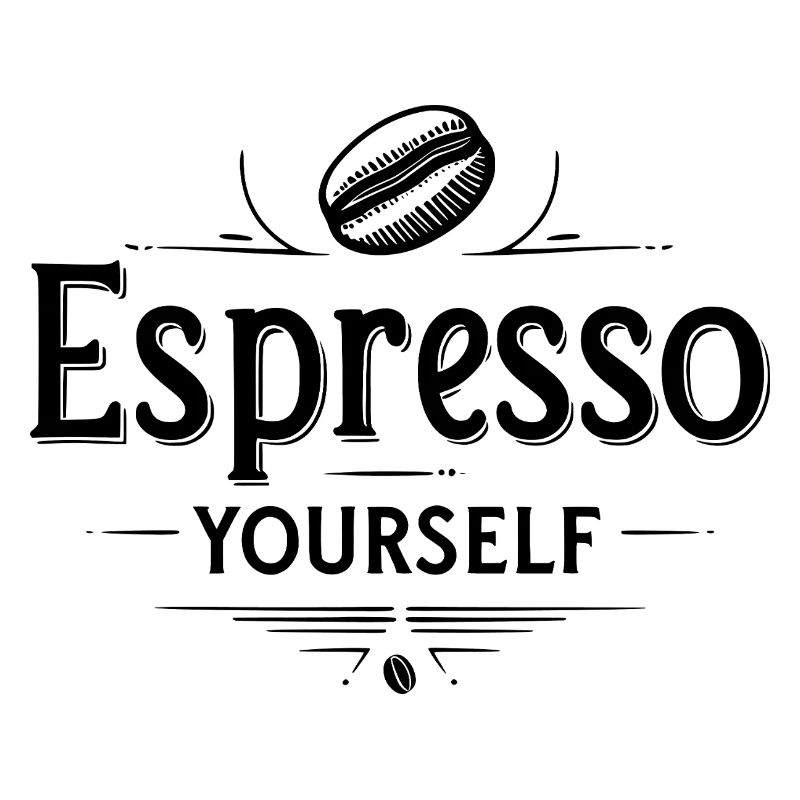 Espresso vous-même - Conception amusante de jeu de mots sur le café