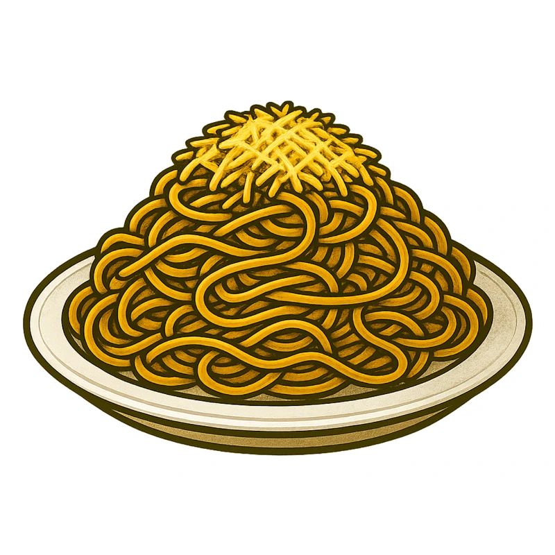 Spaghetti avec illustration de fromage