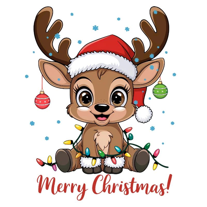 Pull de Noël en renne mignon Joyeux Noël