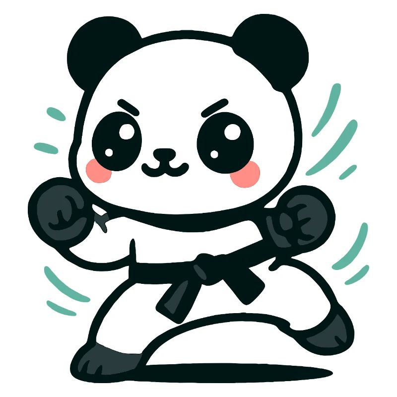 Conception d’arts martiaux Panda mignon