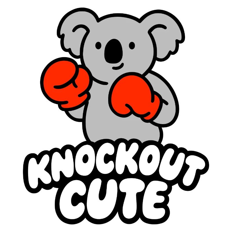 KO Mignon Koala avec des gants de boxe