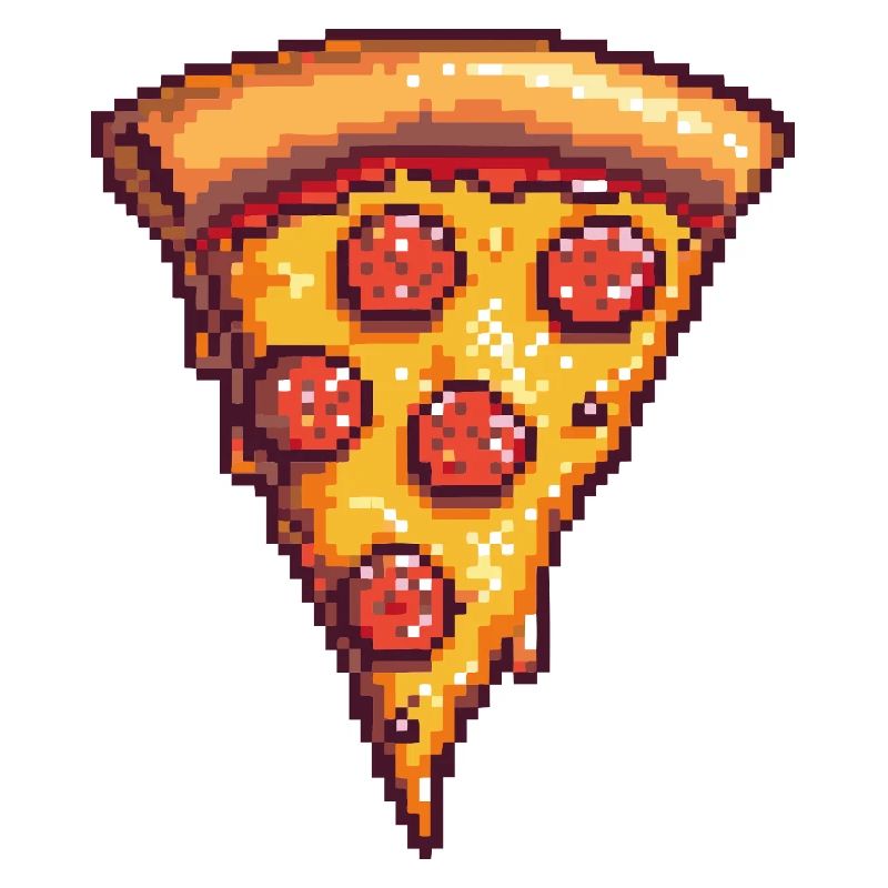 Tranche de pizza Pixel