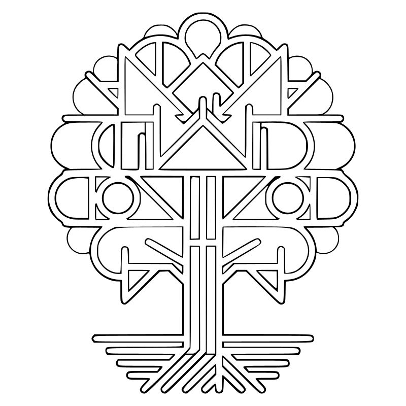 Arbre de vie géométrique | Conception de logo moderne