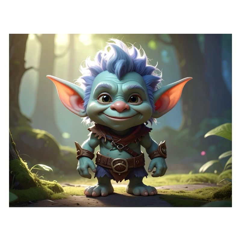Troll de la forêt bleue dans la forêt de lune