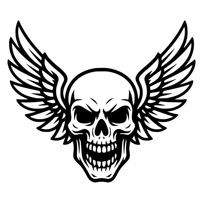 Skull with wings