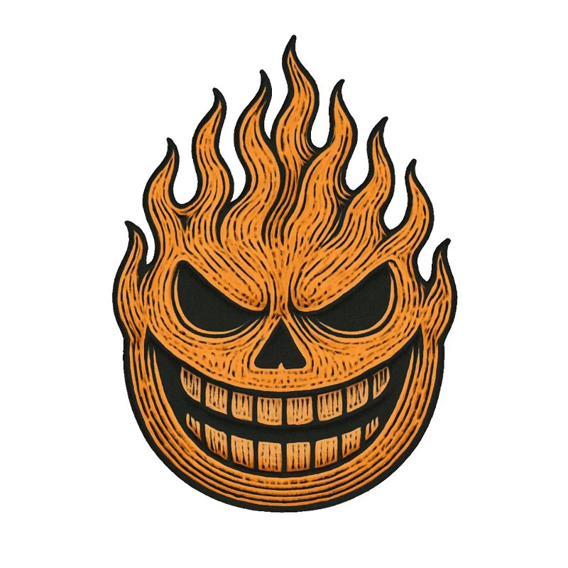 Halloween pumpkin flame design