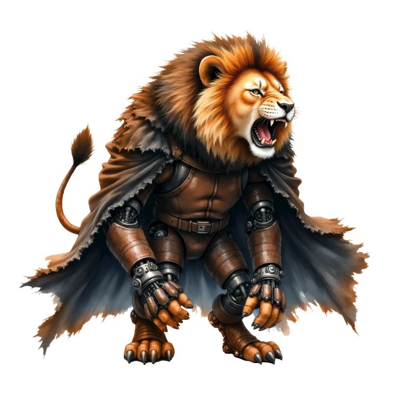 Lion Warrior with Armor and Cape