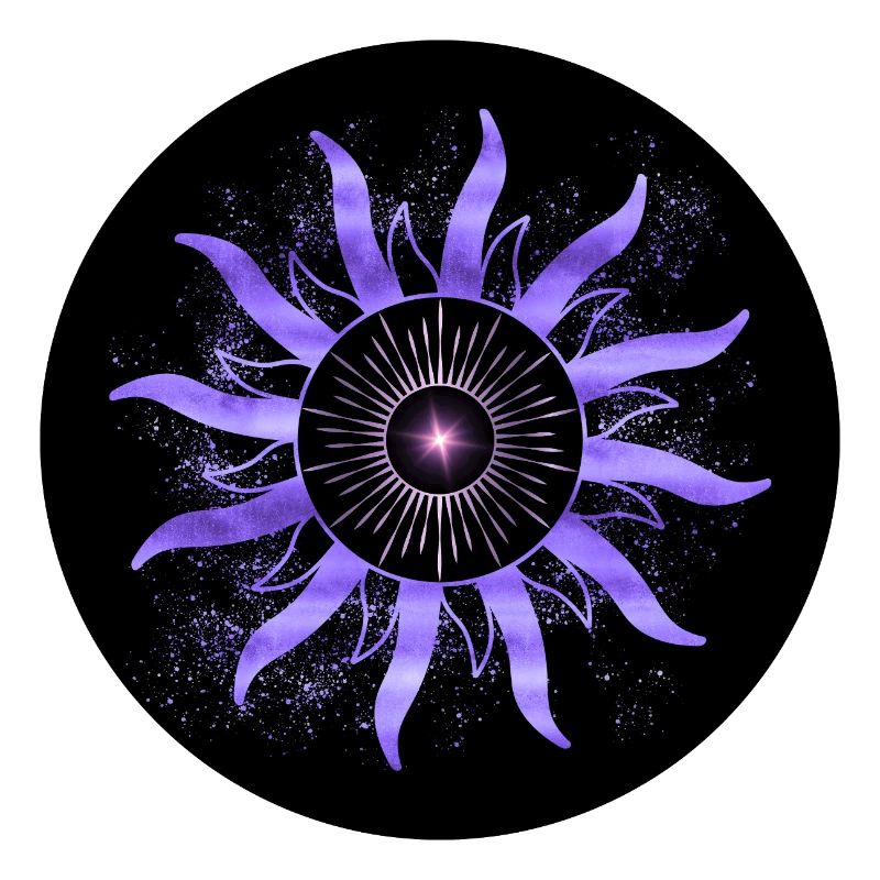 Concentric astral violet sun