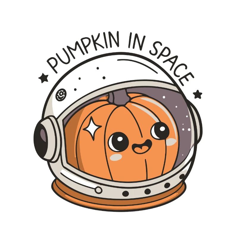 Citrouille Astronaute Dans L'Espace