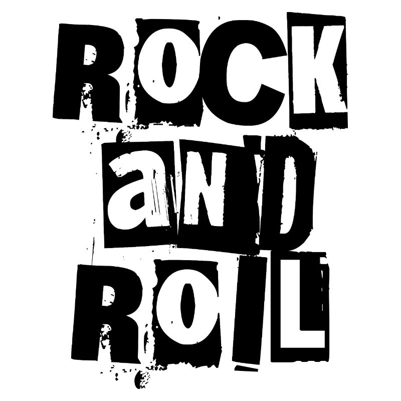 Rock and Roll bold and distressed logo design