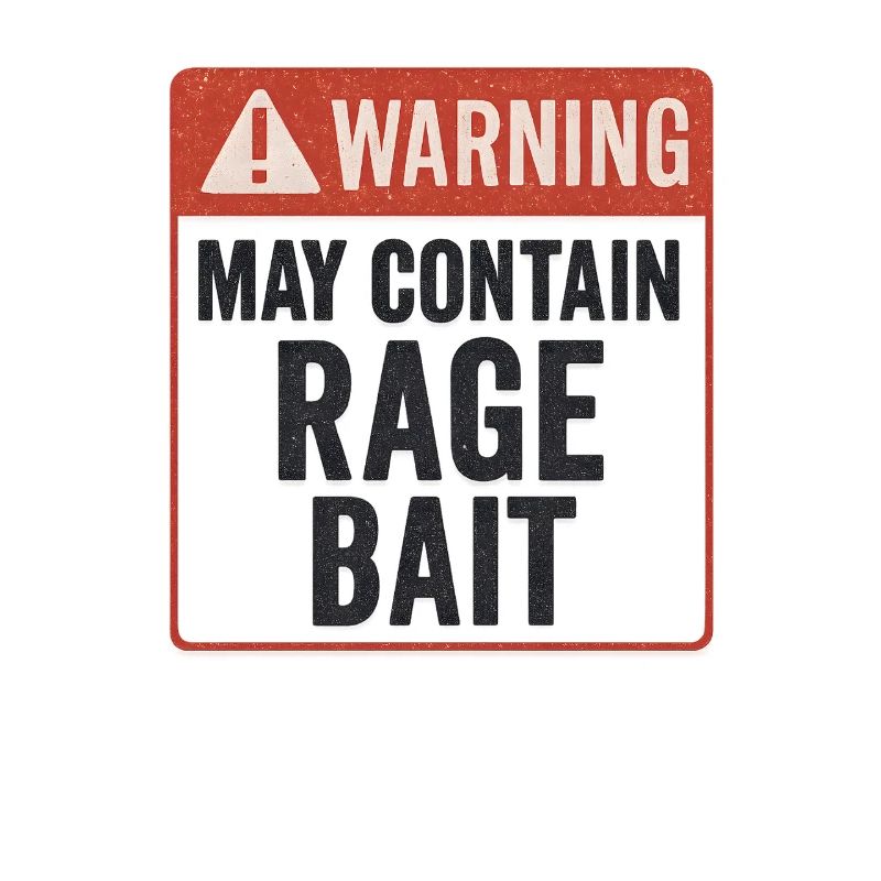 Rage Bait Warning, Funny Saying 