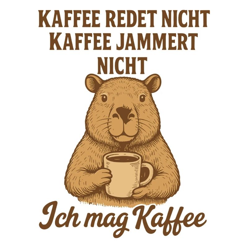 Drôle de diction de café de capybara