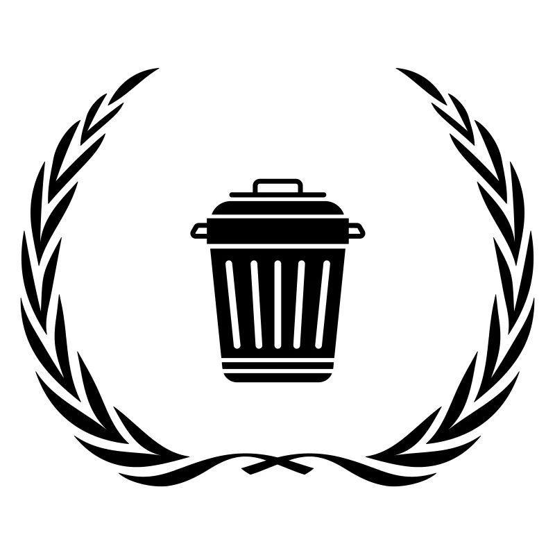 Garbage Can Symbol Wreath