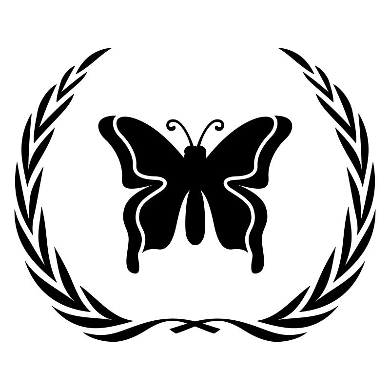 Couronne de symbole de papillon