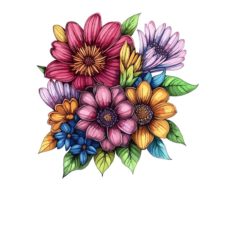 Explosion de couleurs du tourbillon de fleurs