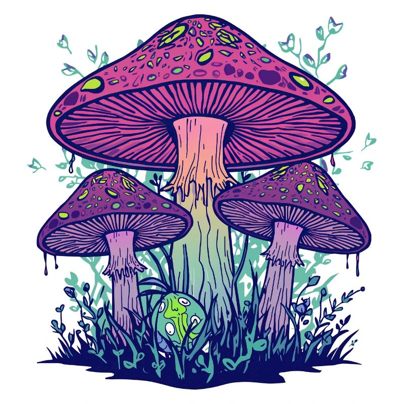 Champignons Psychedéliques Violet