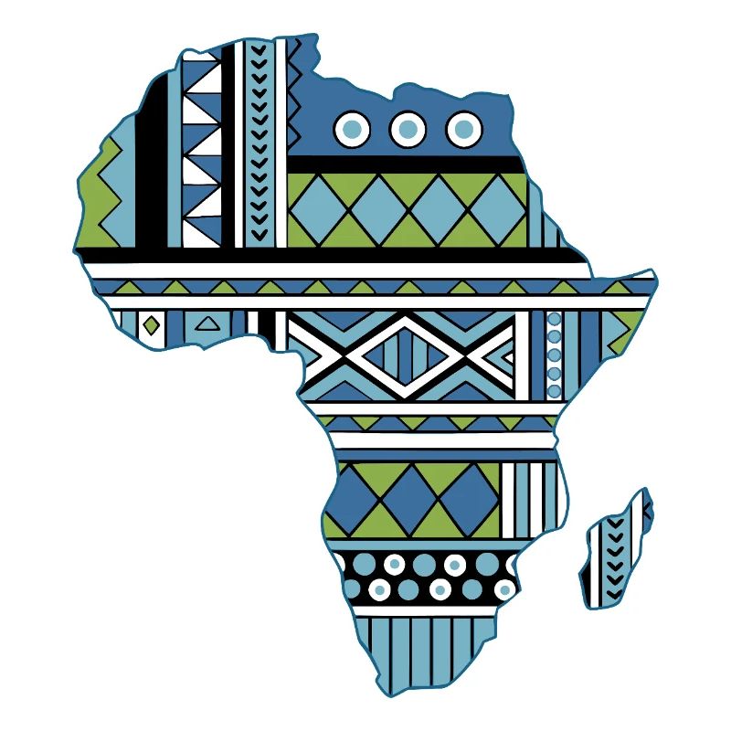 Africa Map Tribal