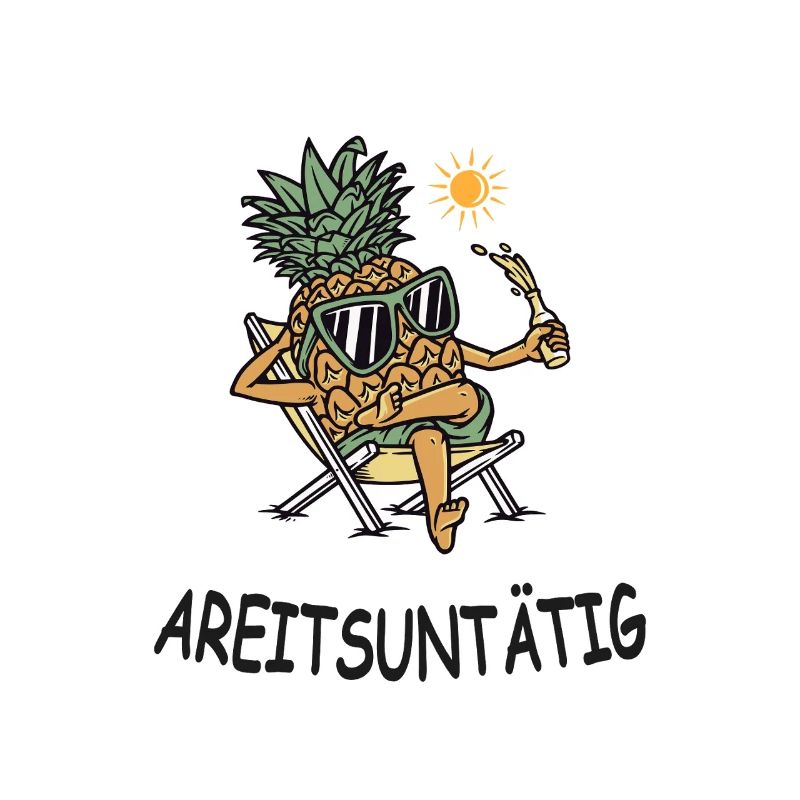 Idle – Funny pineapple in vacation mode