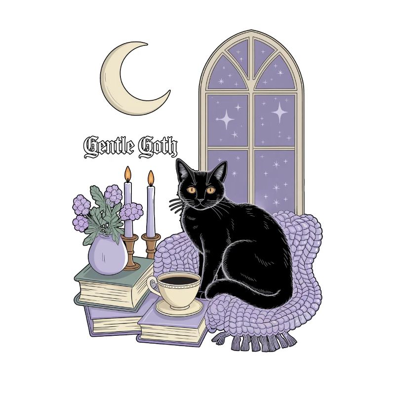 Gentle Goth Cozy Goth Cat