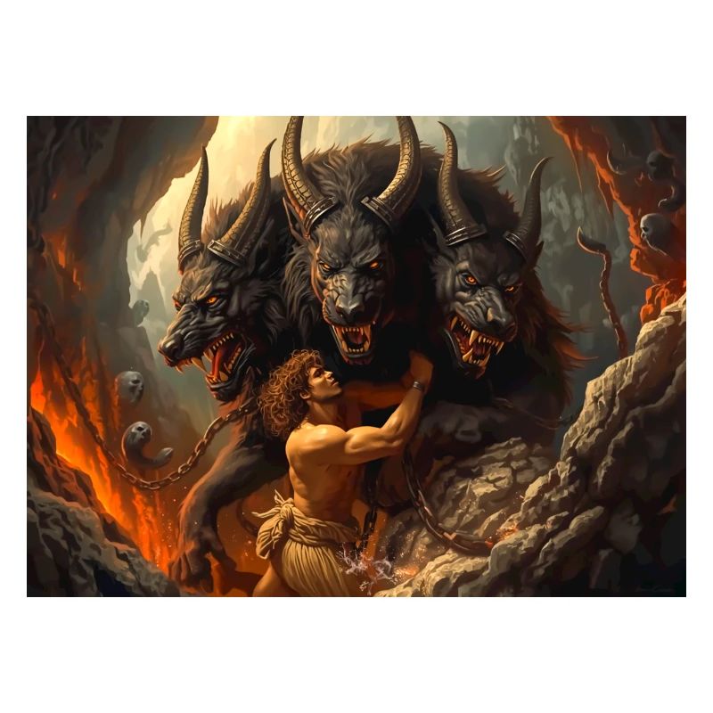 Heracles Brings Cerberus from the Underworld