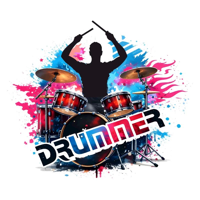 Drummer Power Splash Design