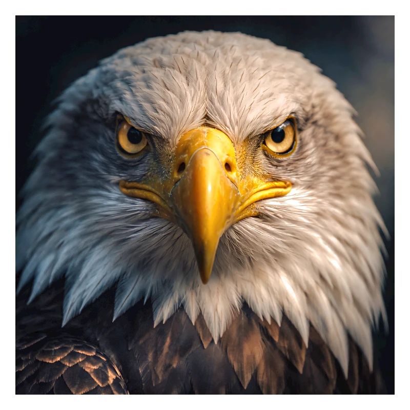 Aigle en gros plan : Regard doré